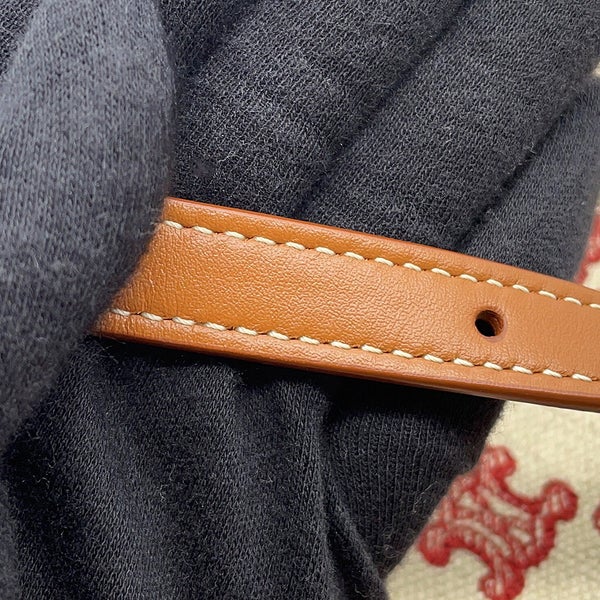 セリーヌ ショルダーバッグ トリオンフ キャンバス/レザー 194332CS8 CELINE バッグ 白