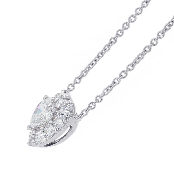 グラフ ネックレス アイコン ハートシェイプ ダイヤモンド ペンダント ダイヤ 中石0.50ct K18WGホワイトゴールド GIA鑑定書の写し