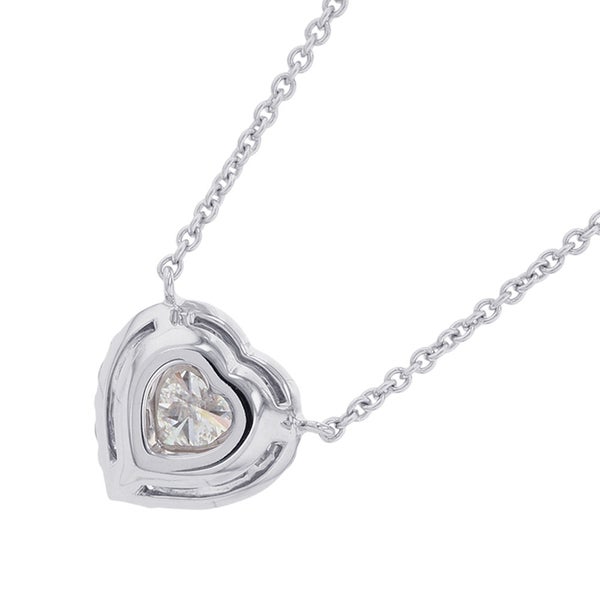 グラフ ネックレス アイコン ハートシェイプ ダイヤモンド ペンダント ダイヤ 中石0.50ct K18WGホワイトゴールド GIA鑑定書の写し