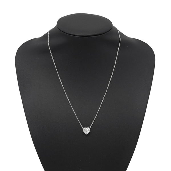グラフ ネックレス アイコン ハートシェイプ ダイヤモンド ペンダント ダイヤ 中石0.50ct K18WGホワイトゴールド GIA鑑定書の写し
