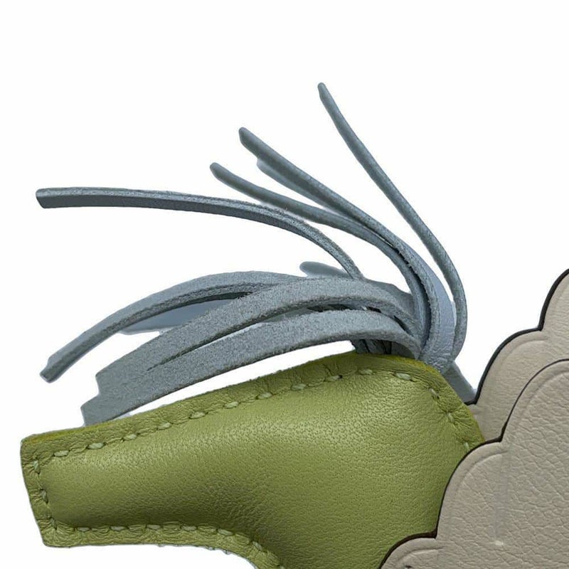 エルメス バッグチャーム ロデオPM ペガサス ジョーヌブルジョン/ブルーブリュム/ナタ ラムスキン Z刻印