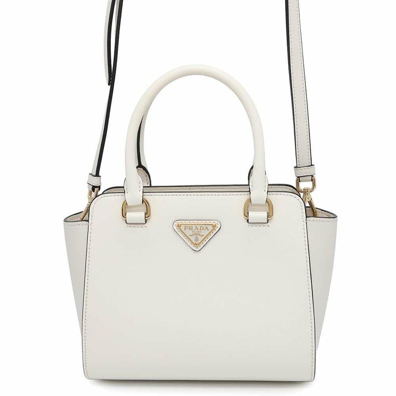プラダ ハンドバッグ サフィアーノ ミニ 1BA380 PRADA バッグ ショルダーバッグ 白