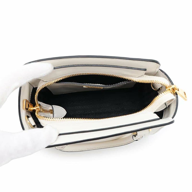 プラダ ハンドバッグ サフィアーノ ミニ 1BA380 PRADA バッグ ショルダーバッグ 白