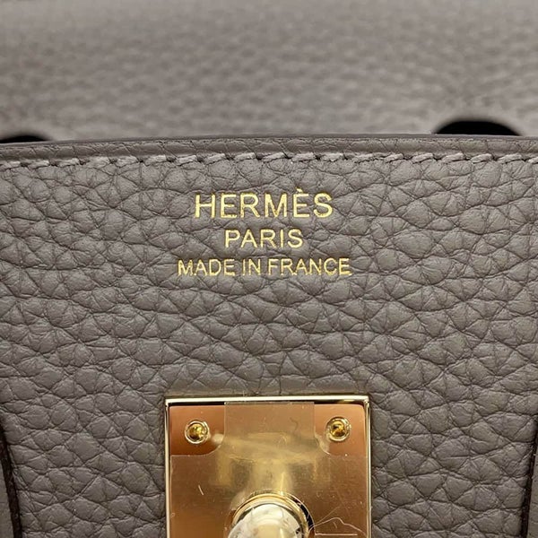 エルメス バーキン25 グリメイヤー/シャンパンゴールド金具 トゴ W刻印 HERMES Birkin ハンドバッグ