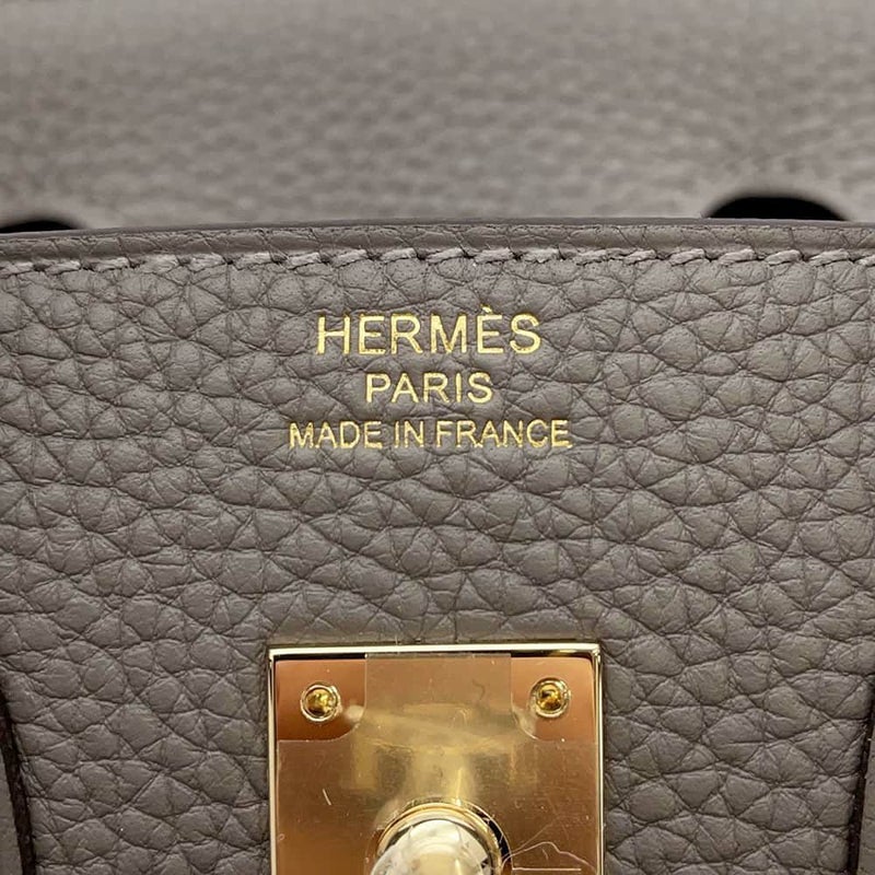 エルメス バーキン25 グリメイヤー/シャンパンゴールド金具 トゴ W刻印 HERMES Birkin ハンドバッグ