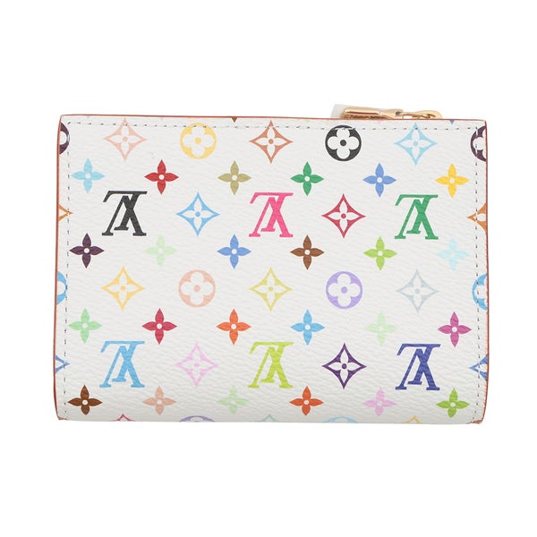 ルイヴィトン 二つ折り財布 モノグラム・マルチカラー LV×TM ポルトフォイユ・リサ M27736 LOUIS VUITTON 白 ホワイト