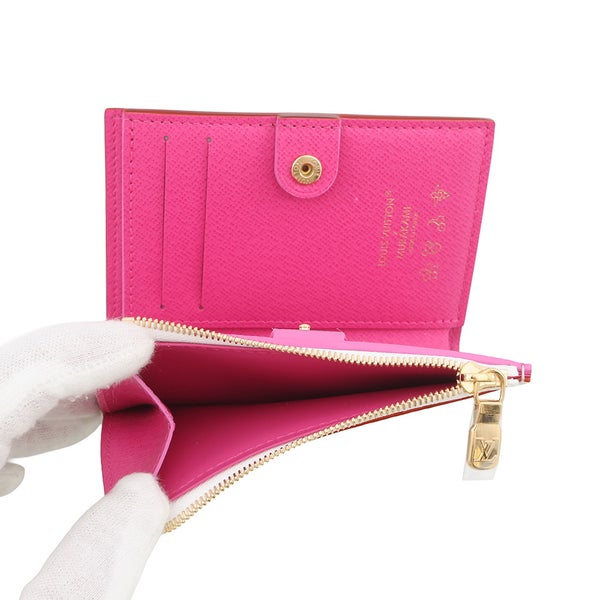 ルイヴィトン 二つ折り財布 モノグラム・マルチカラー LV×TM ポルトフォイユ・リサ M27736 LOUIS VUITTON 白 ホワイト