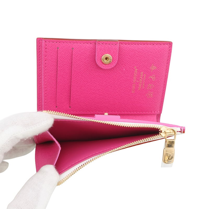ルイヴィトン 二つ折り財布 モノグラム・マルチカラー LV×TM ポルトフォイユ・リサ M27736 LOUIS VUITTON 白 ホワイト