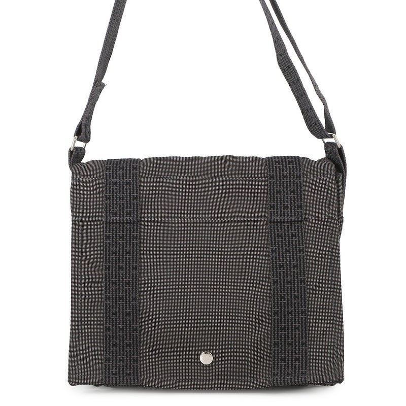 エルメス ショルダーバッグ エールライン バサスPM グレー/シルバー金具 キャンバス HERMES メンズ