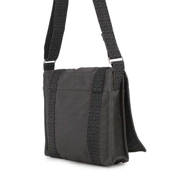 エルメス ショルダーバッグ エールライン バサスPM グレー/シルバー金具 キャンバス HERMES メンズ