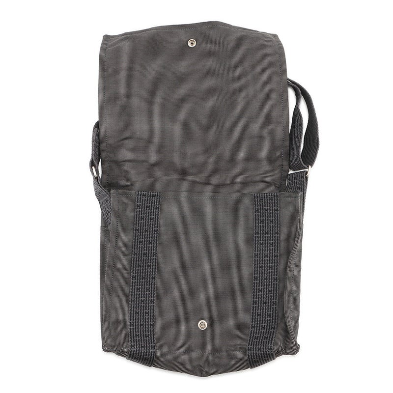 エルメス ショルダーバッグ エールライン バサスPM グレー/シルバー金具 キャンバス HERMES メンズ