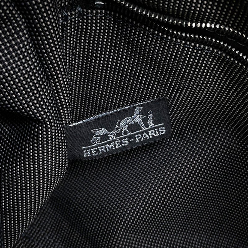 エルメス ショルダーバッグ エールライン バサスPM グレー/シルバー金具 キャンバス HERMES メンズ