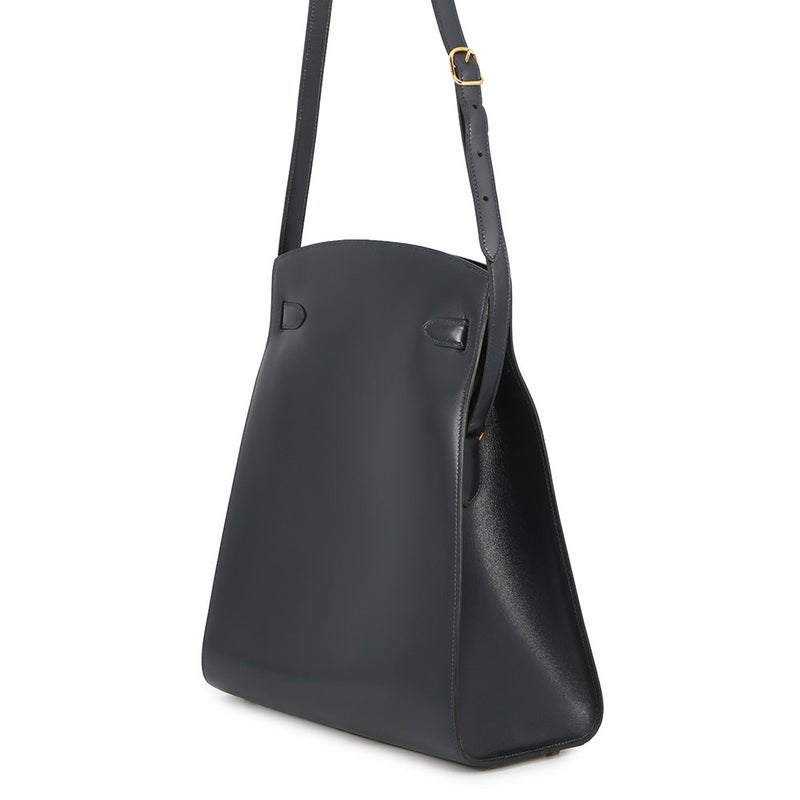 エルメス ハンドバッグ ケリースポーツ GM  ブルーインディゴ/ゴールド金具 ボックスカーフ T刻印 HERMES Kelly