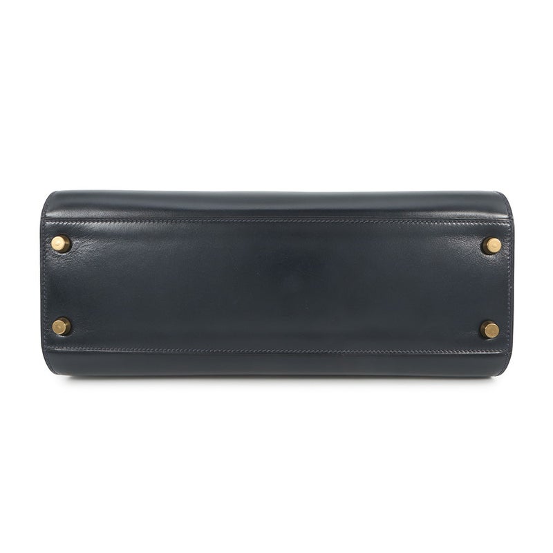 エルメス ハンドバッグ ケリースポーツ GM  ブルーインディゴ/ゴールド金具 ボックスカーフ T刻印 HERMES Kelly