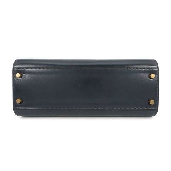 エルメス ハンドバッグ ケリースポーツ GM  ブルーインディゴ/ゴールド金具 ボックスカーフ T刻印 HERMES Kelly