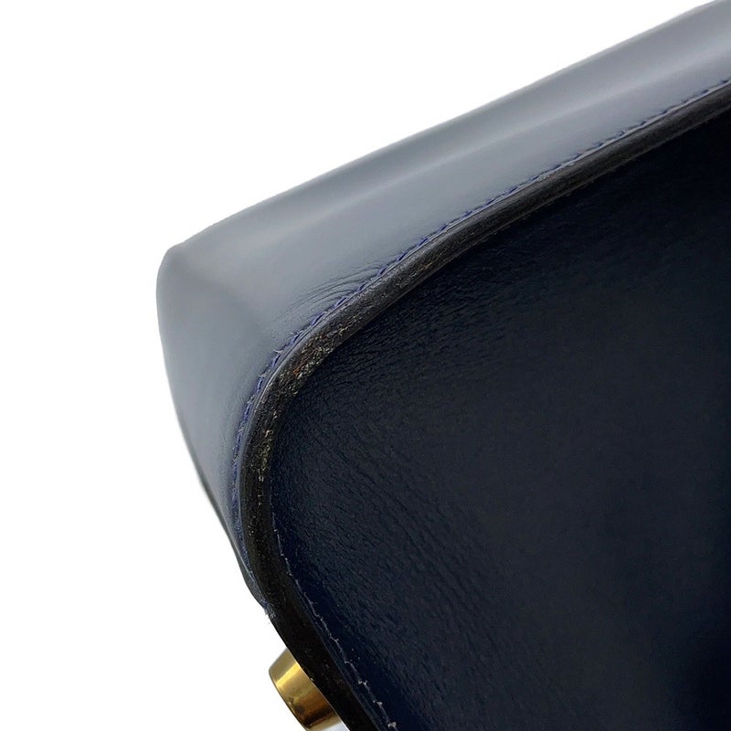 エルメス ハンドバッグ ケリースポーツ GM  ブルーインディゴ/ゴールド金具 ボックスカーフ T刻印 HERMES Kelly