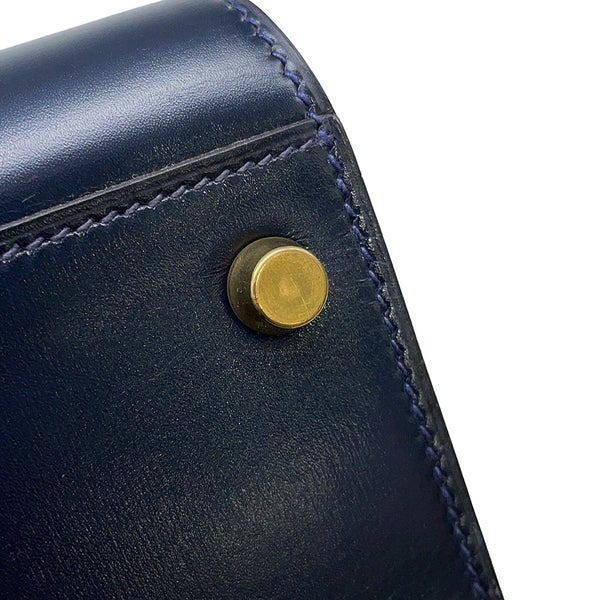 エルメス ハンドバッグ ケリースポーツ GM  ブルーインディゴ/ゴールド金具 ボックスカーフ T刻印 HERMES Kelly