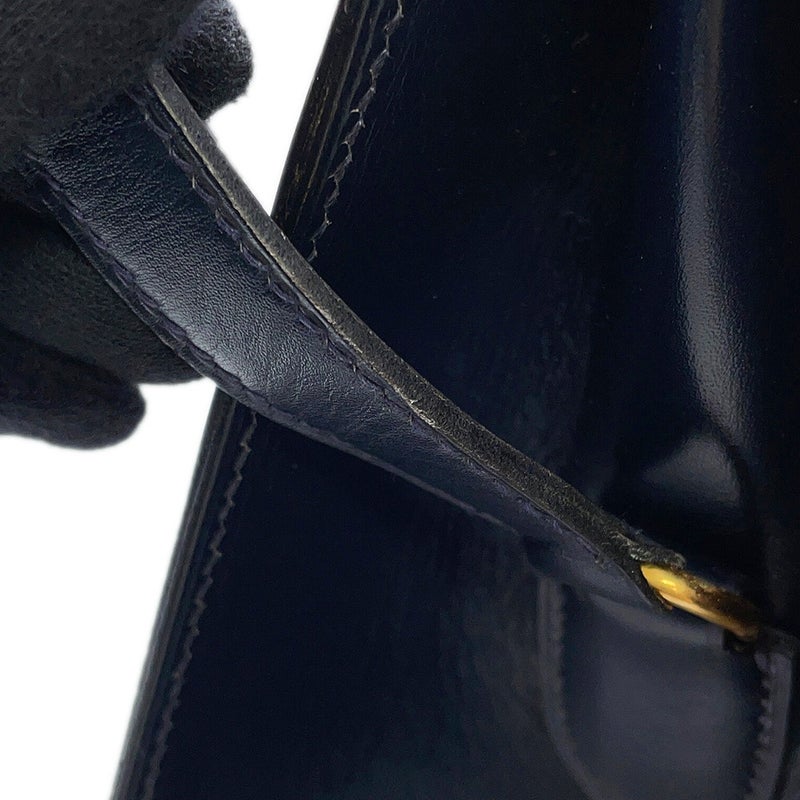 エルメス ハンドバッグ ケリースポーツ GM  ブルーインディゴ/ゴールド金具 ボックスカーフ T刻印 HERMES Kelly