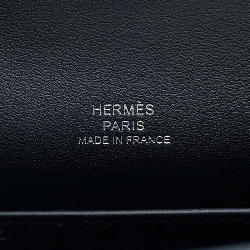 エルメス ハンドバッグ ポシェットケリー ブラック/シルバー金具 スイフト K刻印 HERMES バッグ 黒