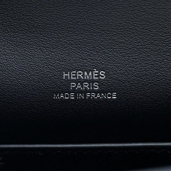 エルメス ハンドバッグ ポシェットケリー ブラック/シルバー金具 スイフト K刻印 HERMES バッグ 黒