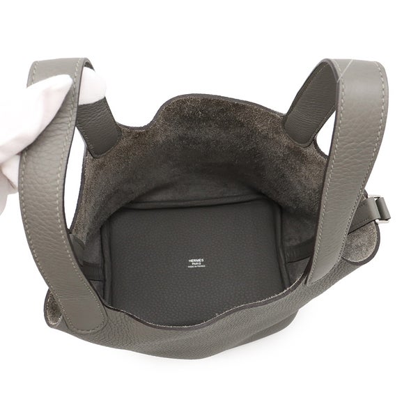 エルメス ハンドバッグ ピコタンロックPM グリメイヤー/シルバー金具 トリヨンクレマンス W刻印 HERMES トートバッグ