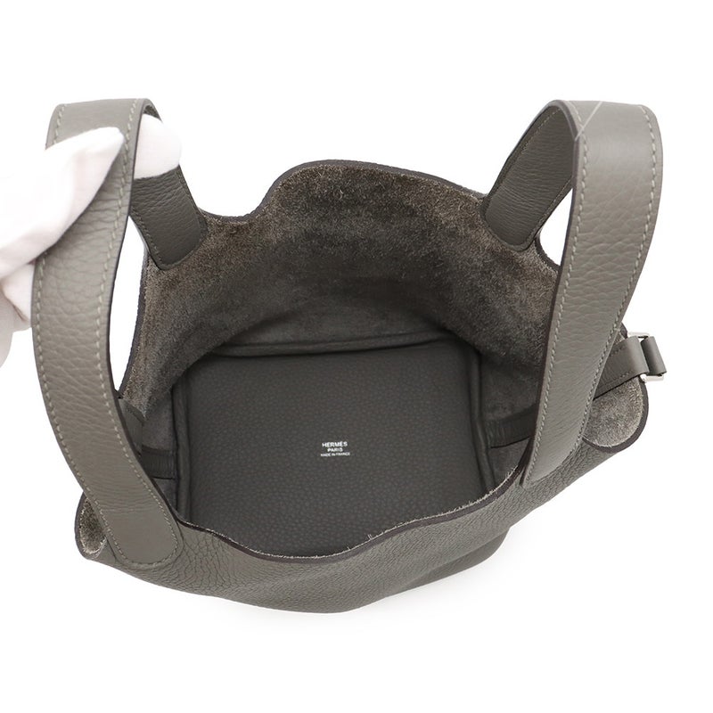 エルメス ハンドバッグ ピコタンロックPM グリメイヤー/シルバー金具 トリヨンクレマンス W刻印 HERMES トートバッグ