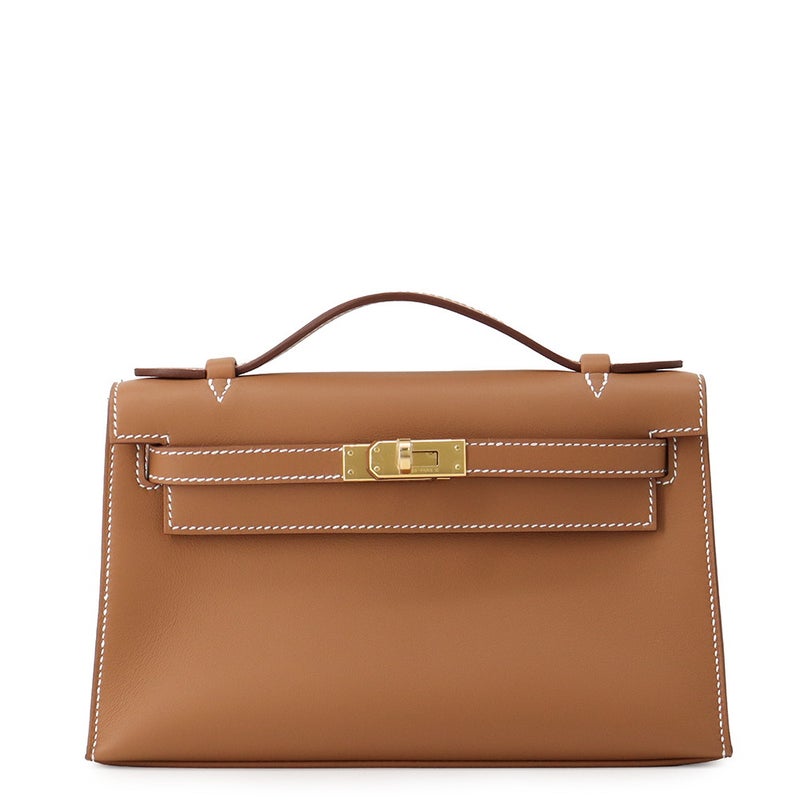 エルメス ハンドバッグ ポシェットケリー ゴールド/ゴールド金具 スイフト G刻印 HERMES バッグ