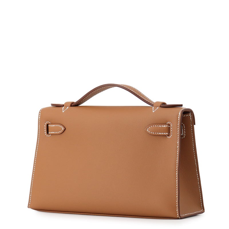 エルメス ハンドバッグ ポシェットケリー ゴールド/ゴールド金具 スイフト G刻印 HERMES バッグ