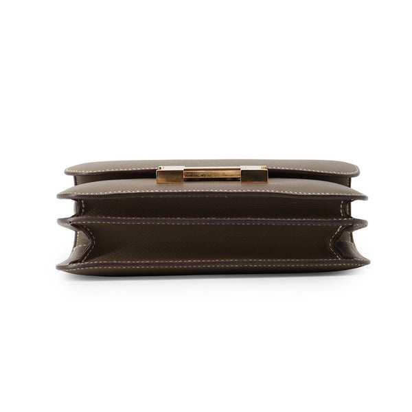 エルメス ショルダーバッグ ミニ コンスタンス3 ミロワール エトゥープ/ピンクゴールド金具 エプソン K刻印 HERMES Constance
