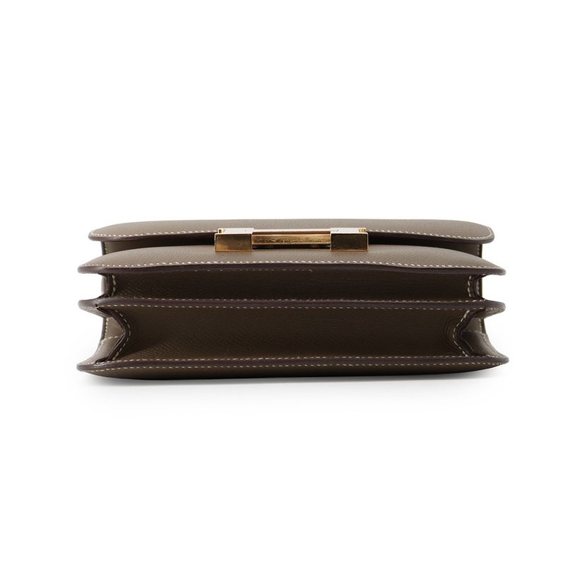 エルメス ショルダーバッグ ミニ コンスタンス3 ミロワール エトゥープ/ピンクゴールド金具 エプソン K刻印 HERMES Constance