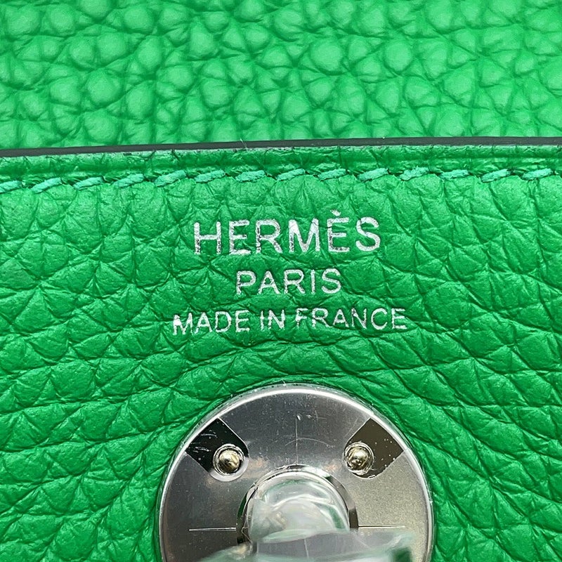 エルメス ハンドバッグ リンディ ミニ バンブー/シルバー金具 トリヨンクレマンス W刻印 HERMES  2wayショルダーバッグ