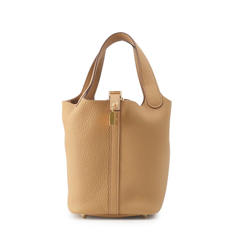 エルメス ハンドバッグ ピコタンロックPM ビスキュイ/ゴールド金具 トリヨンクレマンス W刻印 HERMES