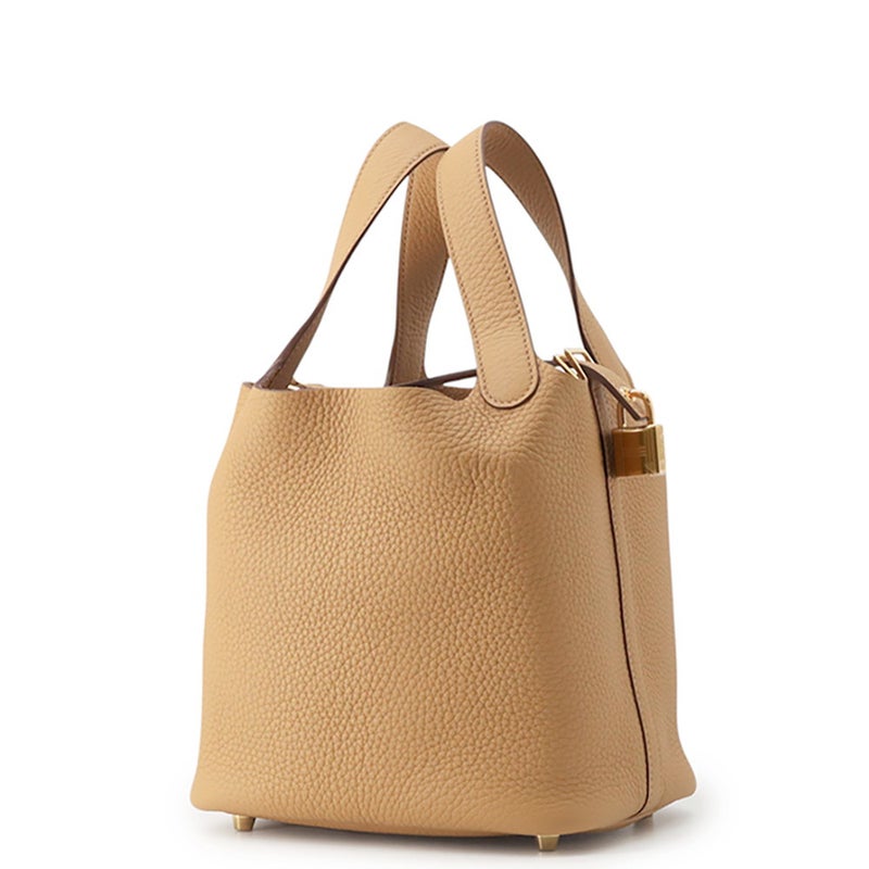 エルメス ハンドバッグ ピコタンロックPM ビスキュイ/ゴールド金具 トリヨンクレマンス W刻印 HERMES