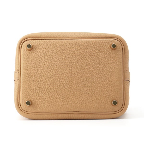 エルメス ハンドバッグ ピコタンロックPM ビスキュイ/ゴールド金具 トリヨンクレマンス W刻印 HERMES