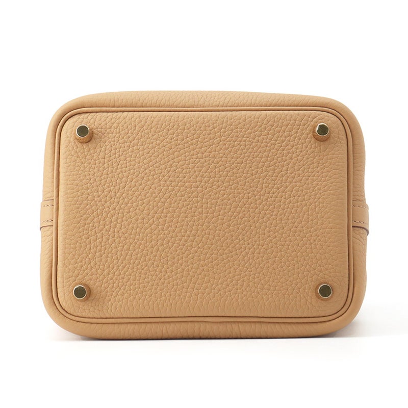 エルメス ハンドバッグ ピコタンロックPM ビスキュイ/ゴールド金具 トリヨンクレマンス W刻印 HERMES