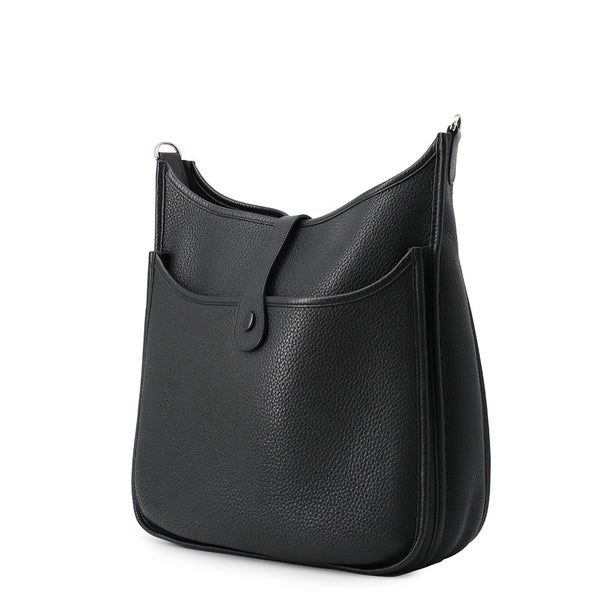 エルメス ショルダーバッグ エブリン3 PM ブラック/シルバー金具 トリヨンクレマンス T刻印 HERMES Evelyne 黒