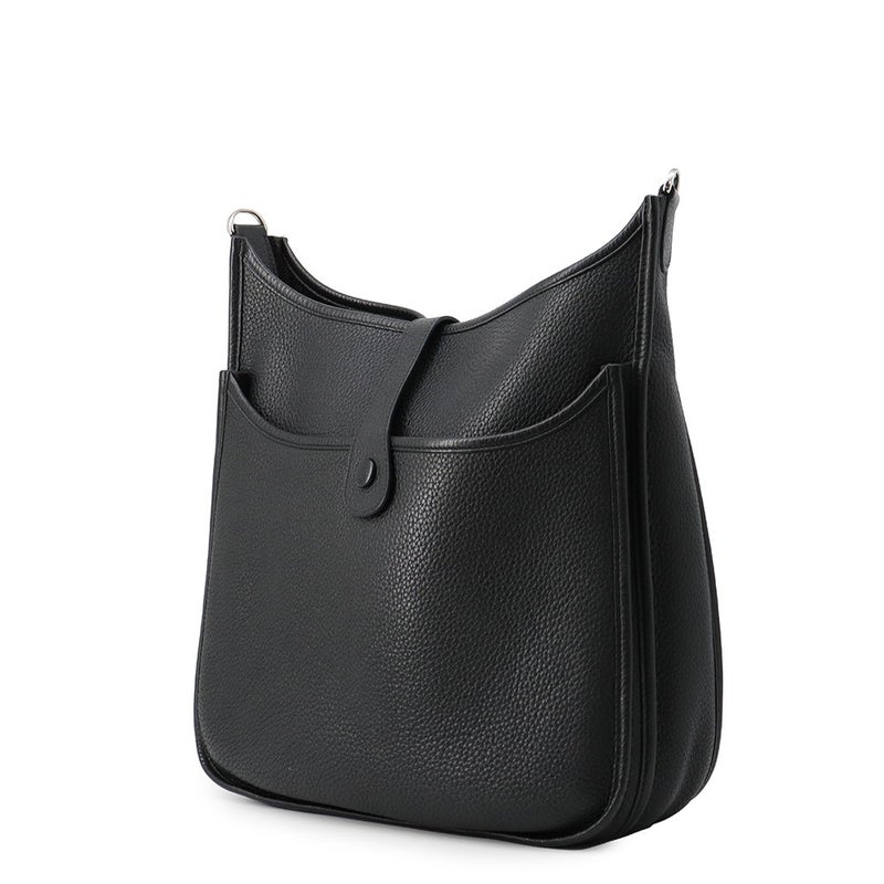 エルメス ショルダーバッグ エブリン3 PM ブラック/シルバー金具 トリヨンクレマンス T刻印 HERMES Evelyne 黒