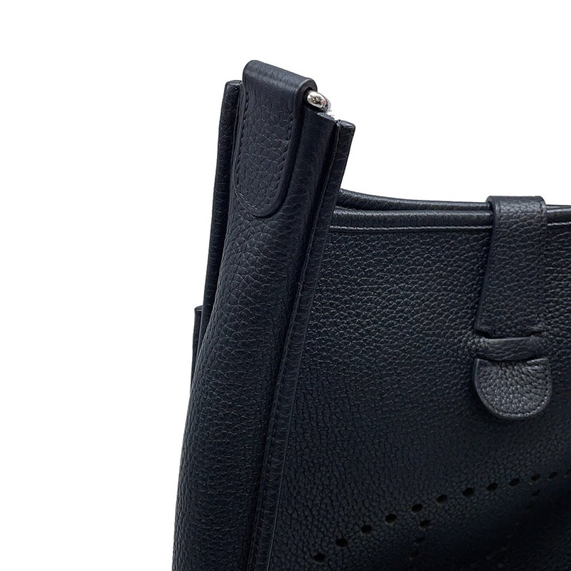 エルメス ショルダーバッグ エブリン3 PM ブラック/シルバー金具 トリヨンクレマンス T刻印 HERMES Evelyne 黒