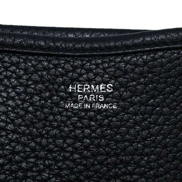 エルメス ショルダーバッグ エブリン3 PM ブラック/シルバー金具 トリヨンクレマンス T刻印 HERMES Evelyne 黒