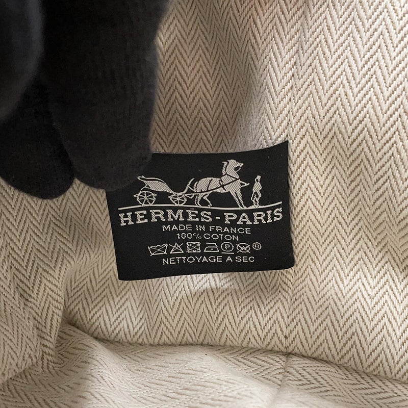 エルメス ポーチ ブリッド・ア・ブラックPM マリン/シルバー金具 キャンバス HERMES 小物入れ