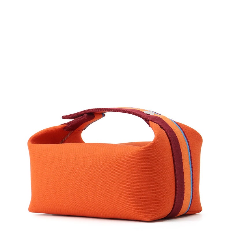 エルメス ポーチ ブリッド・ア・ブラック・HパヴィヨンPM オランジュ・フー/シルバー金具 キャンバス HERMES 小物入れ