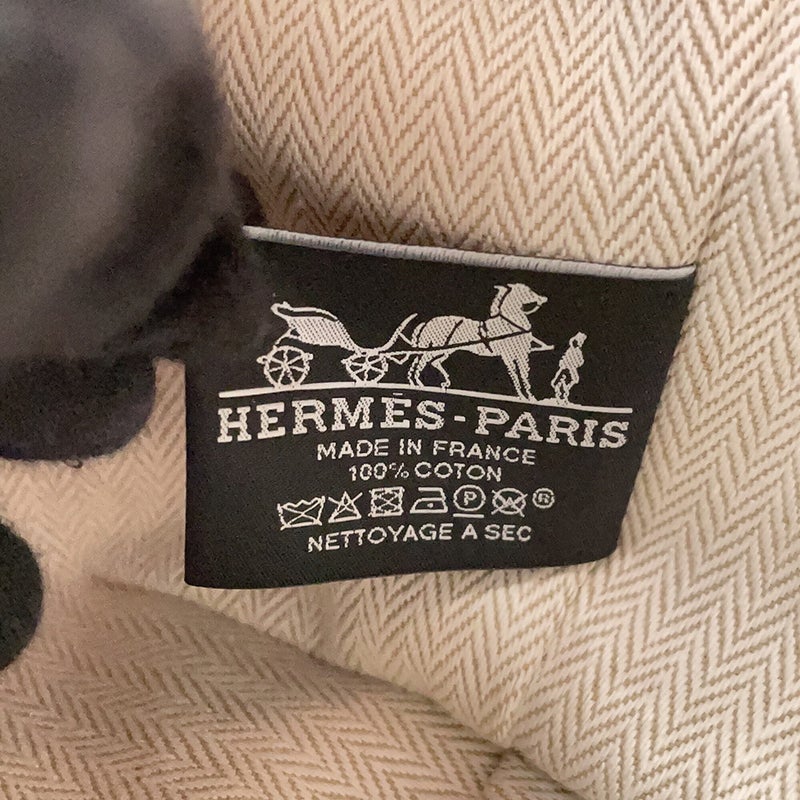 エルメス ポーチ ブリッド・ア・ブラック・HパヴィヨンPM オランジュ・フー/シルバー金具 キャンバス HERMES 小物入れ