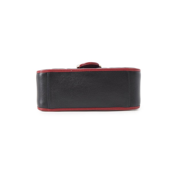 グッチ ハンドバッグ GGマーモント ミニ トップハンドルバッグ レザー 583571 GUCCI 2wayショルダーバッグ 黒
