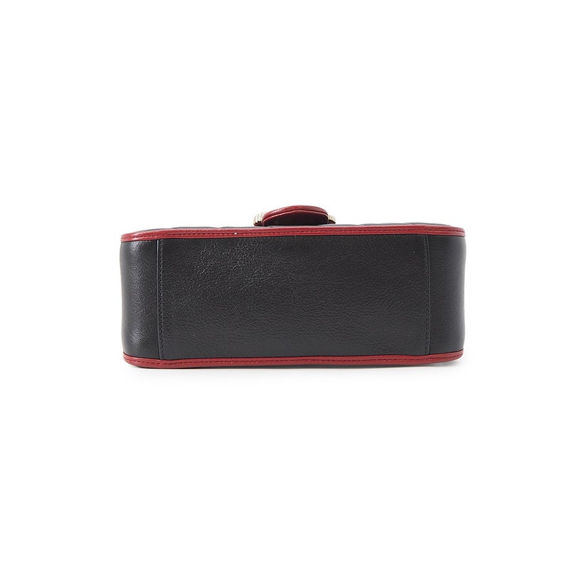 グッチ ハンドバッグ GGマーモント ミニ トップハンドルバッグ レザー 583571 GUCCI 2wayショルダーバッグ 黒