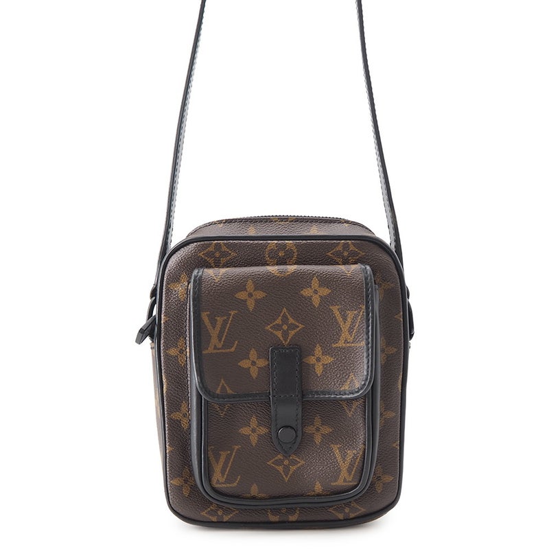 ルイヴィトン ショルダーバッグ モノグラム・マカサー クリストファー・ウエアラブル ウォレット M69404 LOUIS VUITTON 黒 ブラック