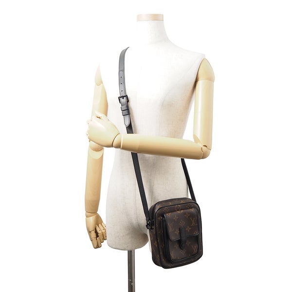 ルイヴィトン ショルダーバッグ モノグラム・マカサー クリストファー・ウエアラブル ウォレット M69404 LOUIS VUITTON 黒 ブラック