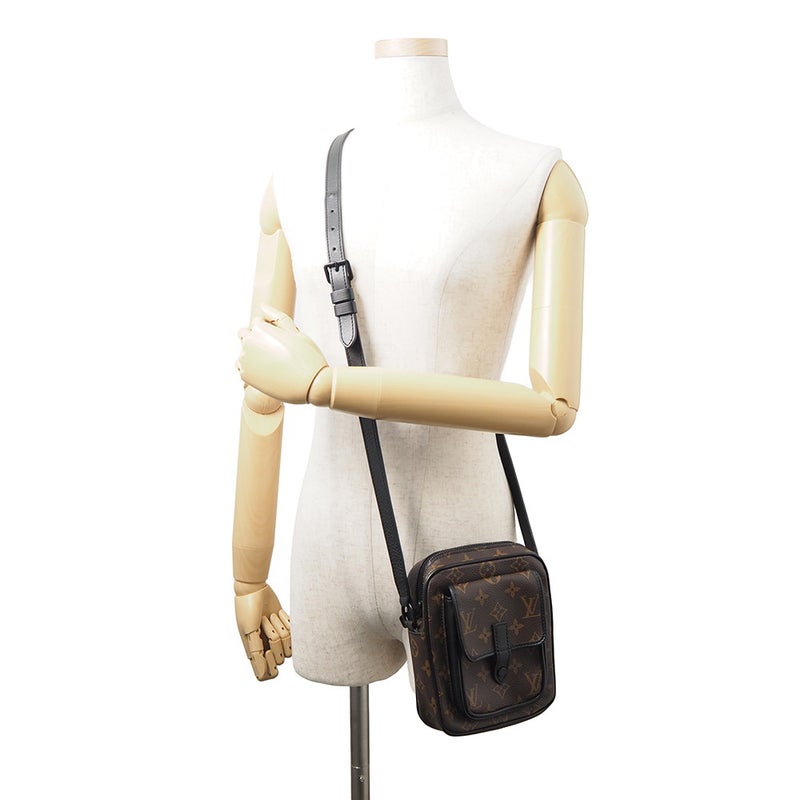 ルイヴィトン ショルダーバッグ モノグラム・マカサー クリストファー・ウエアラブル ウォレット M69404 LOUIS VUITTON 黒 ブラック