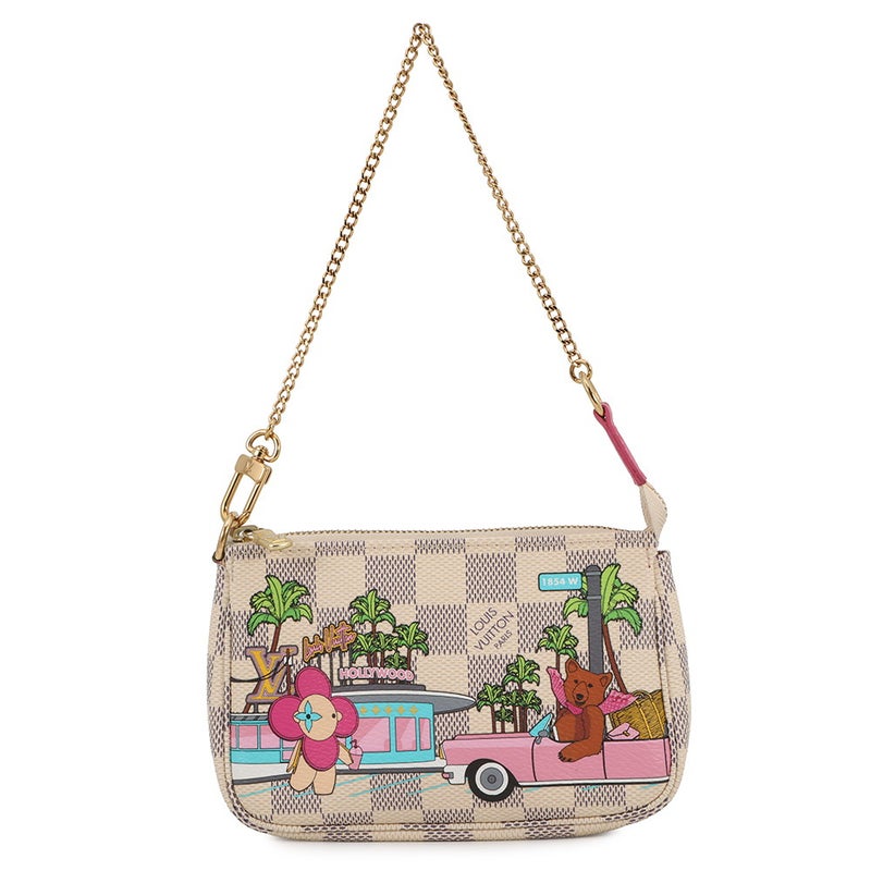 ルイヴィトン ポーチ ダミエ・アズール/ヴィヴィエンヌ ミニ・ポシェット・アクセソワール N60487 LOUIS VUITTON ヴィトン バッグ