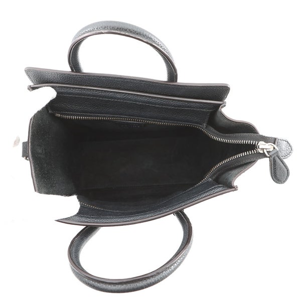 セリーヌ ハンドバッグ ラゲージ ナノショッパー レザー 168243 CELINE 2wayショルダーバッグ 黒