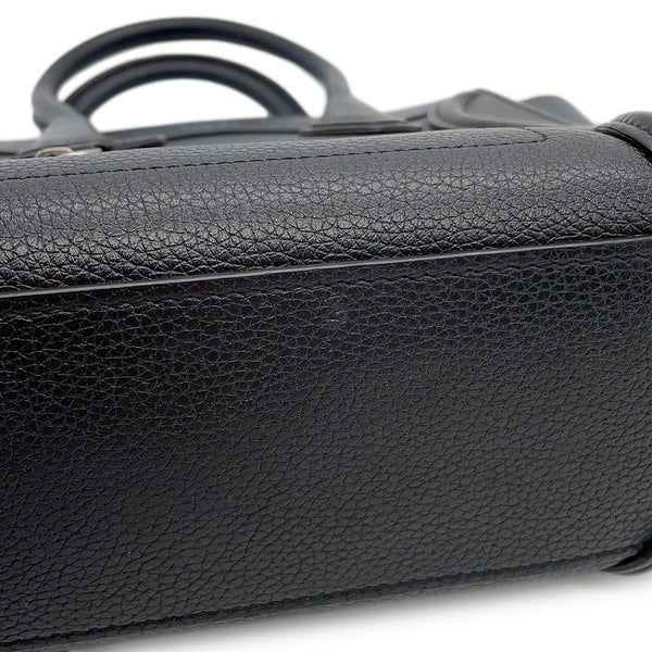 セリーヌ ハンドバッグ ラゲージ ナノショッパー レザー 168243 CELINE 2wayショルダーバッグ 黒